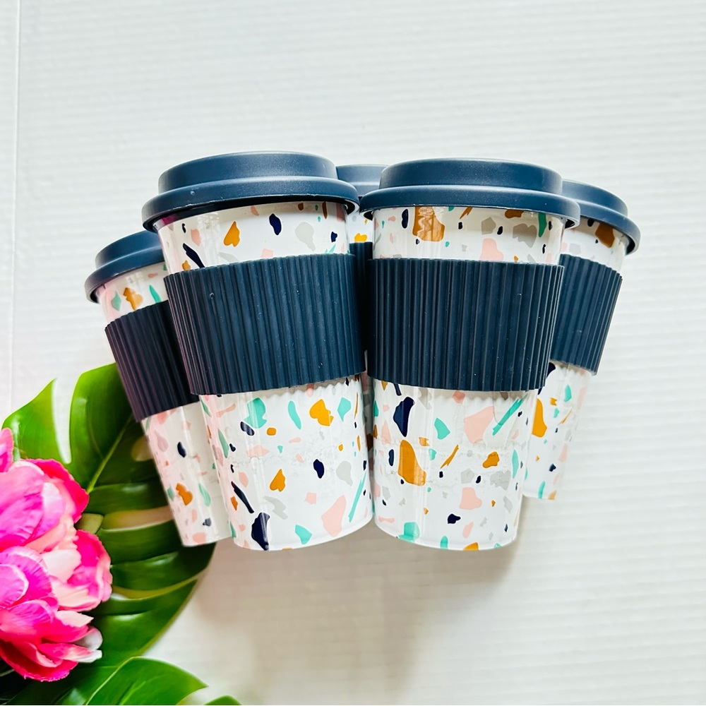 Mainstays 18oz To Go Cup Terrazzo - 5 CUPS NEW - Picture 2 of 12